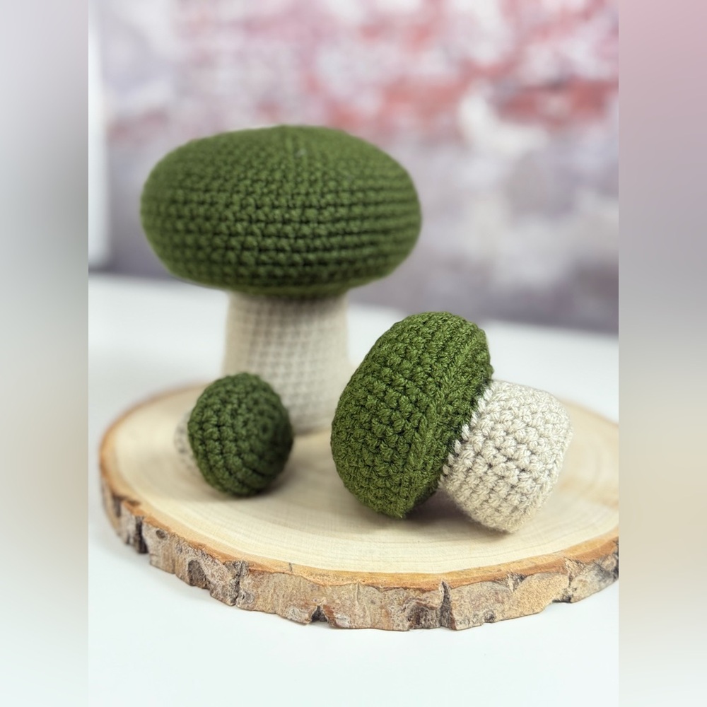 Handcrafted Mushrooms Crochet Handmade Set of 3